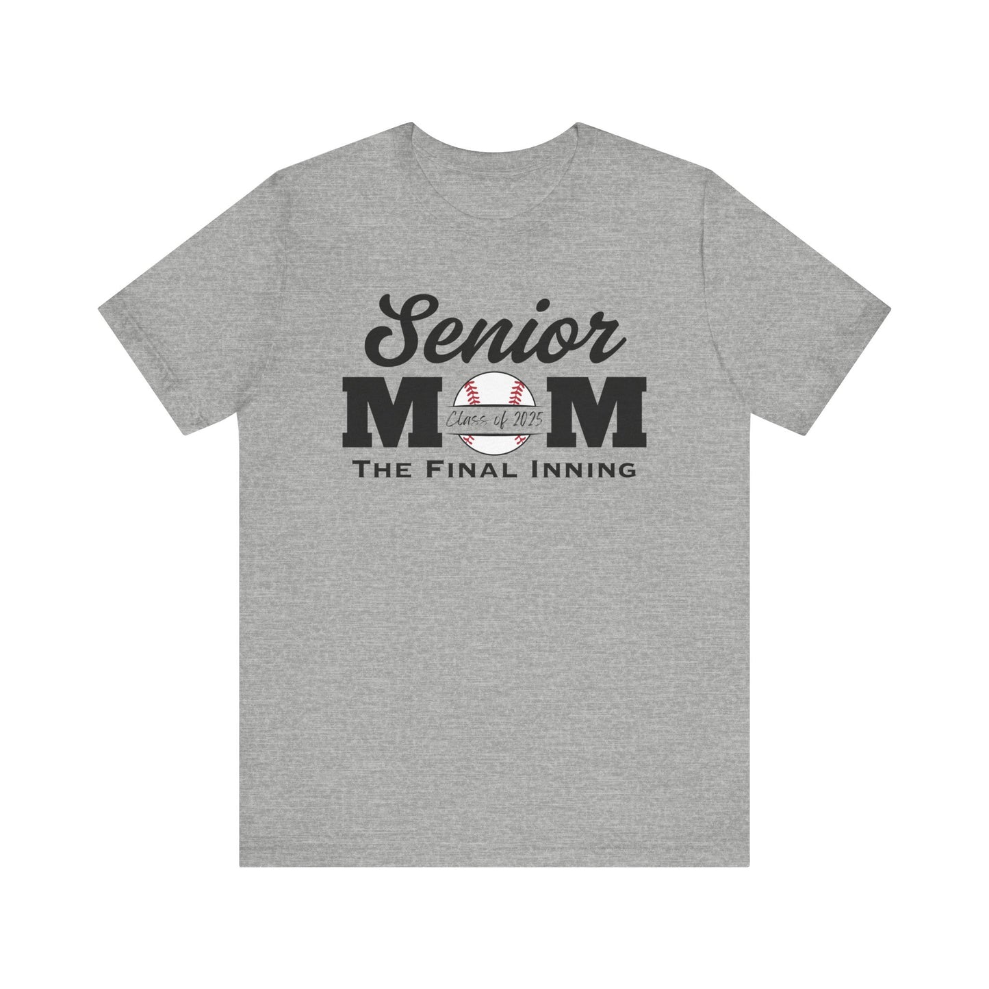 "Senior Baseball Mom The Final Inning (all black)" Unisex Shirt