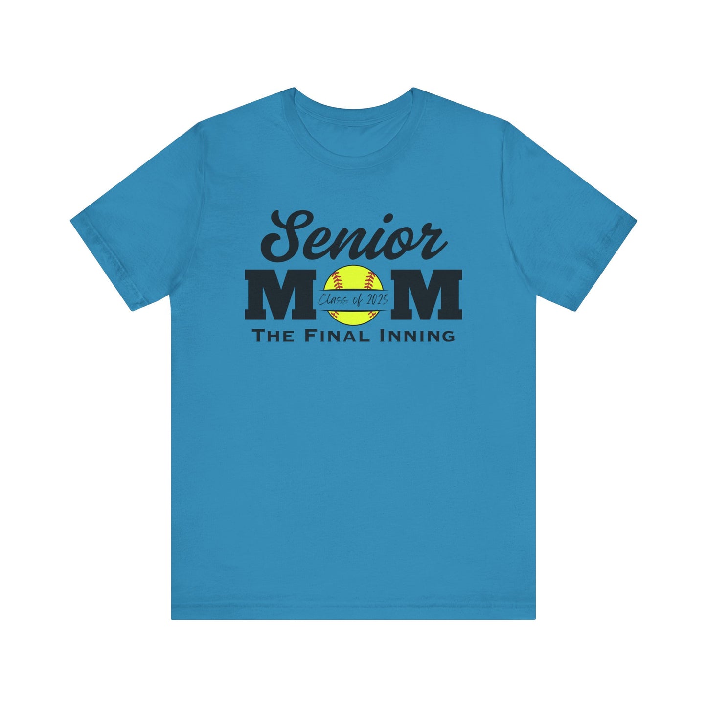 "Senior Softball Mom The Final Inning (all black)" Unisex Shirt