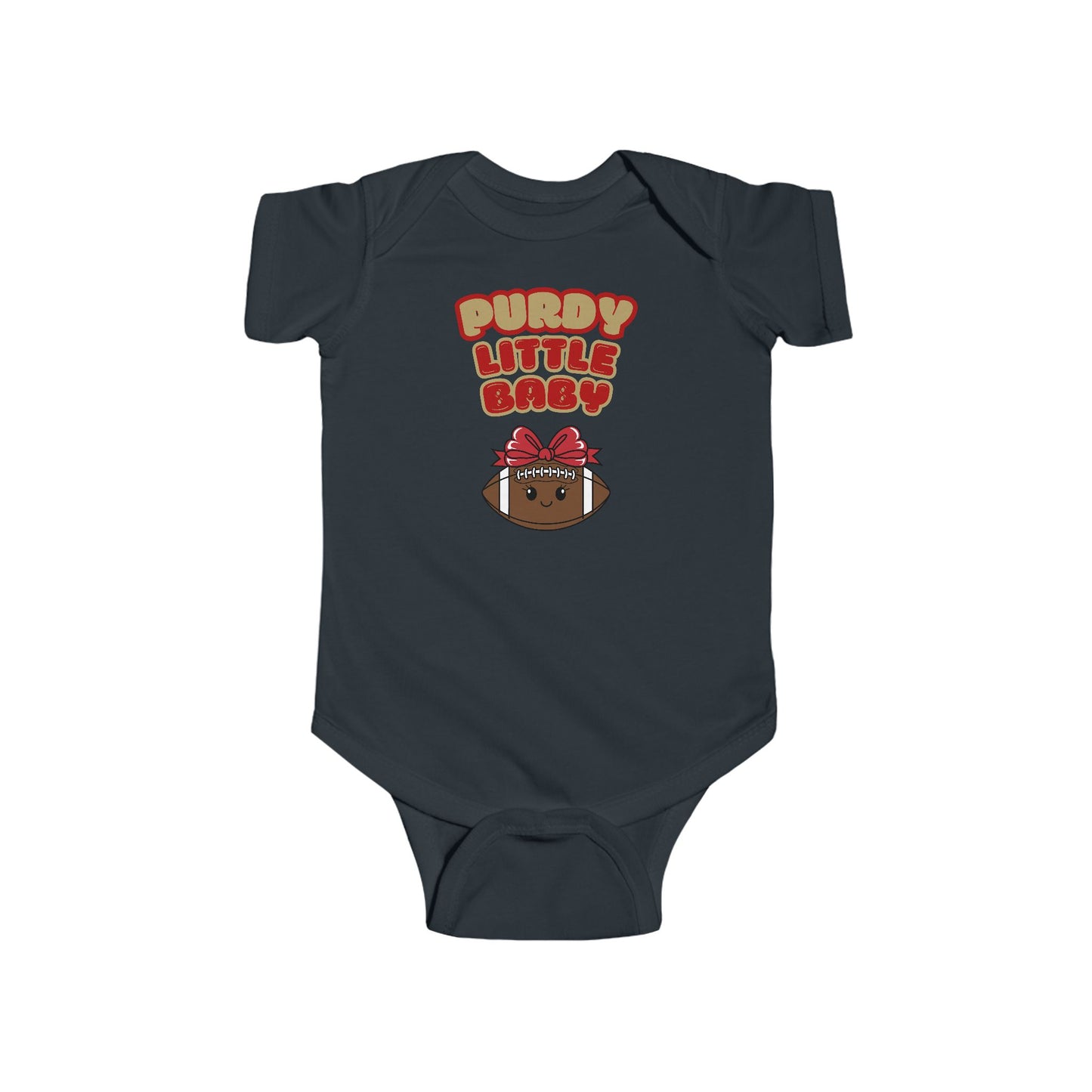 Black "Purdy Little Baby" Infant Bodysuit Onesie