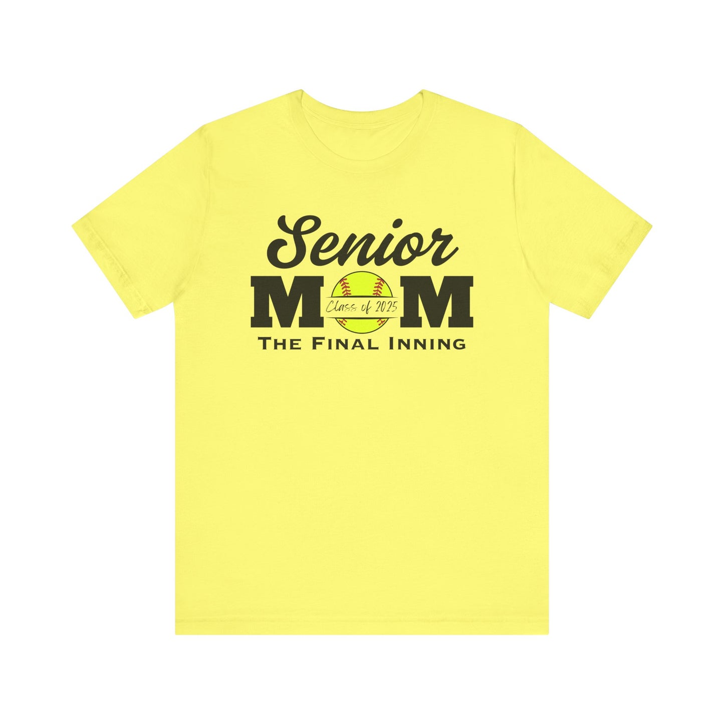 "Senior Softball Mom The Final Inning (all black)" Unisex Shirt