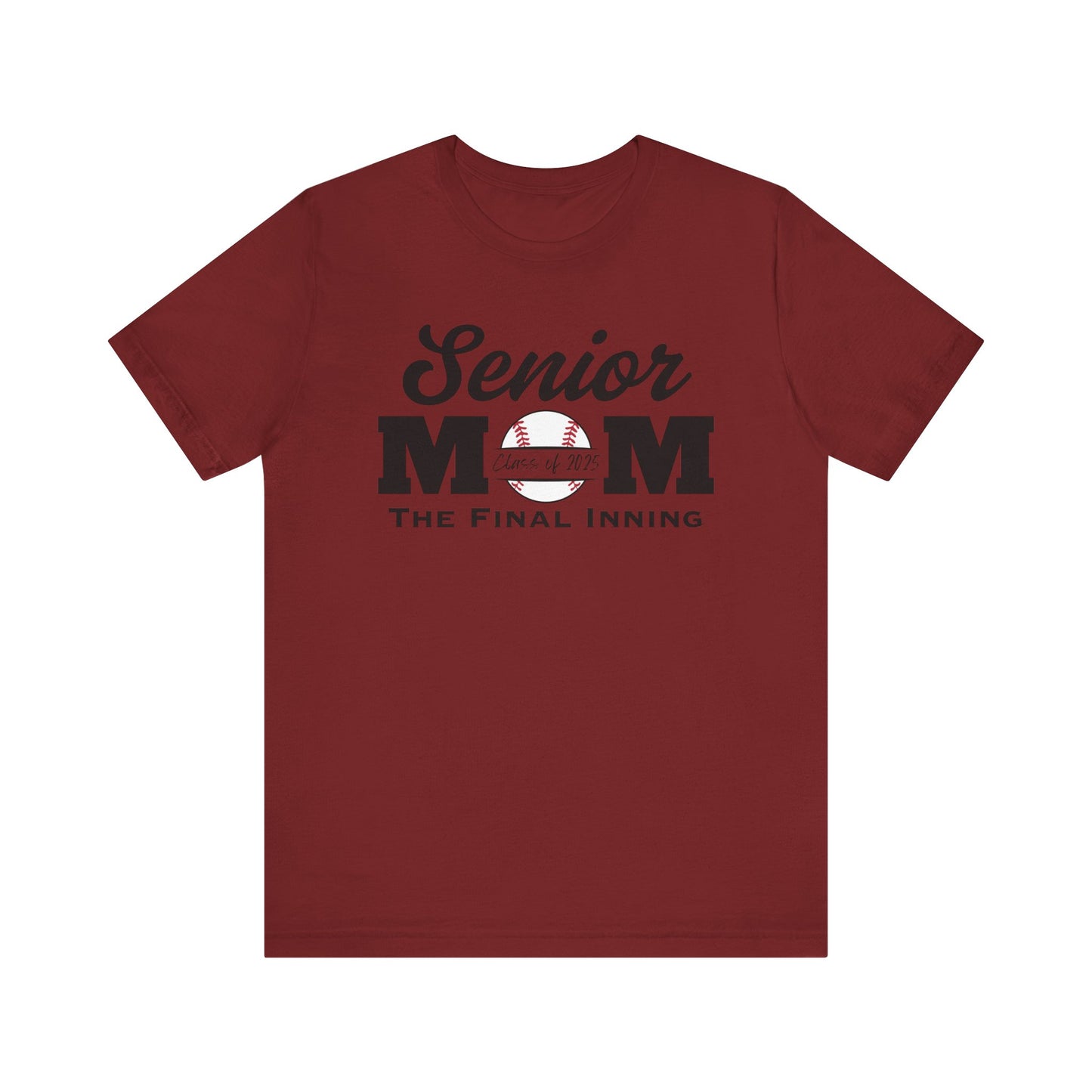 "Senior Baseball Mom The Final Inning (all black)" Unisex Shirt