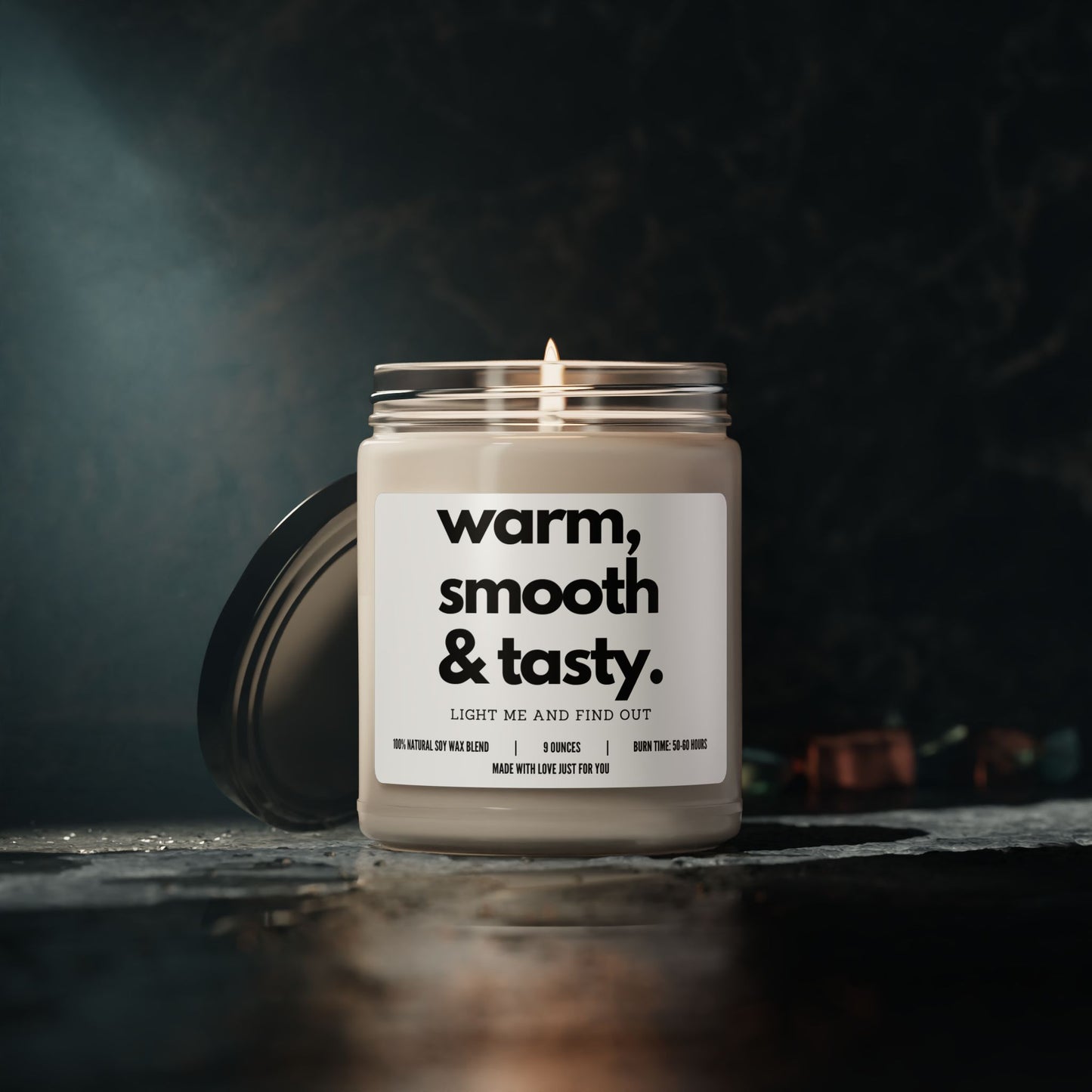 "Warm, Smooth, and Tasty" Candle