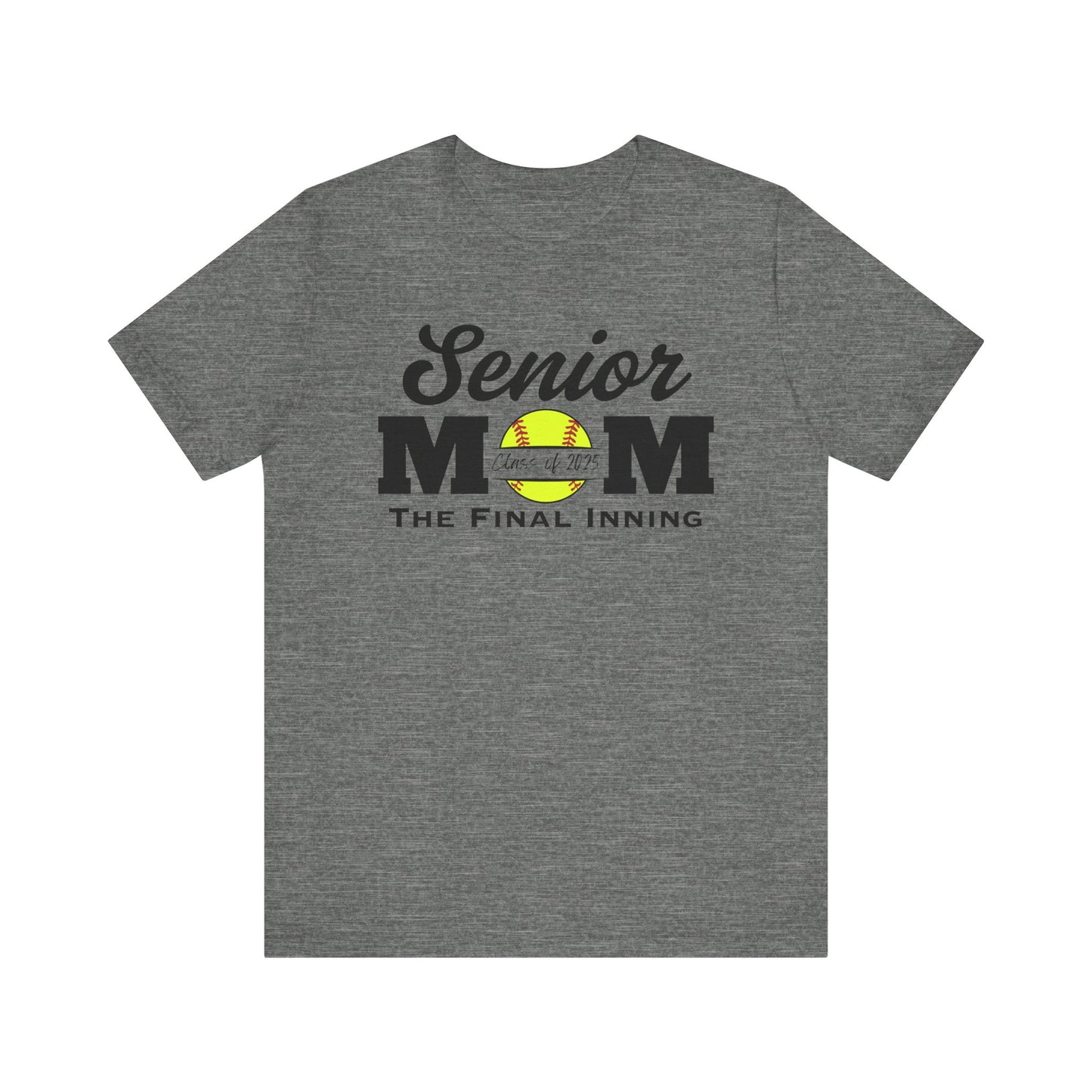 "Senior Softball Mom The Final Inning (all black)" Unisex Shirt