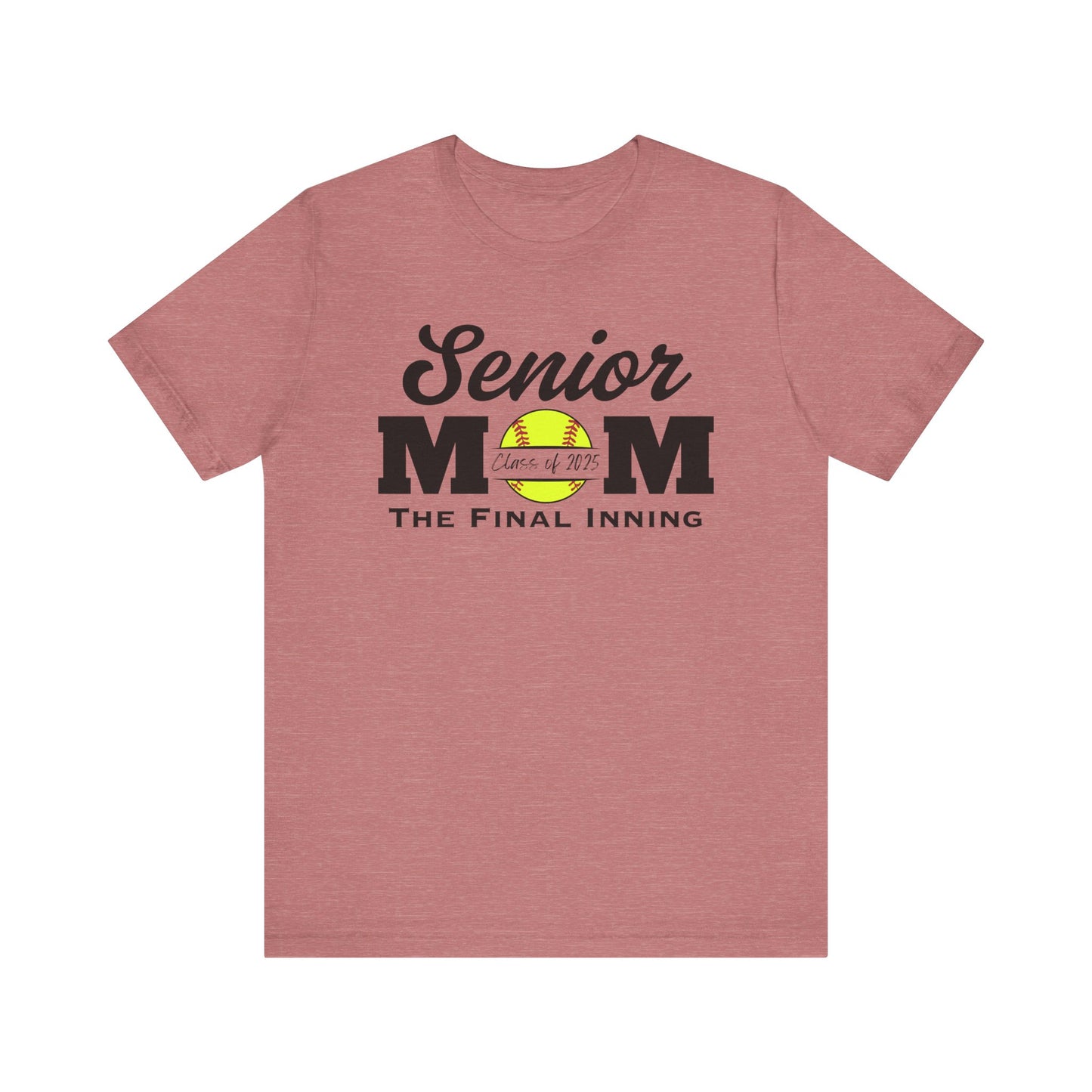 "Senior Softball Mom The Final Inning (all black)" Unisex Shirt
