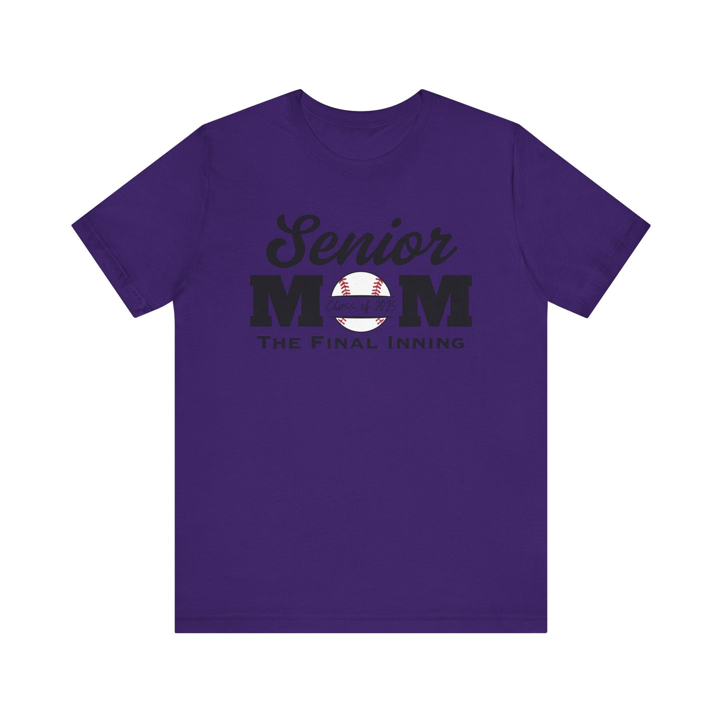 "Senior Baseball Mom The Final Inning (all black)" Unisex Shirt