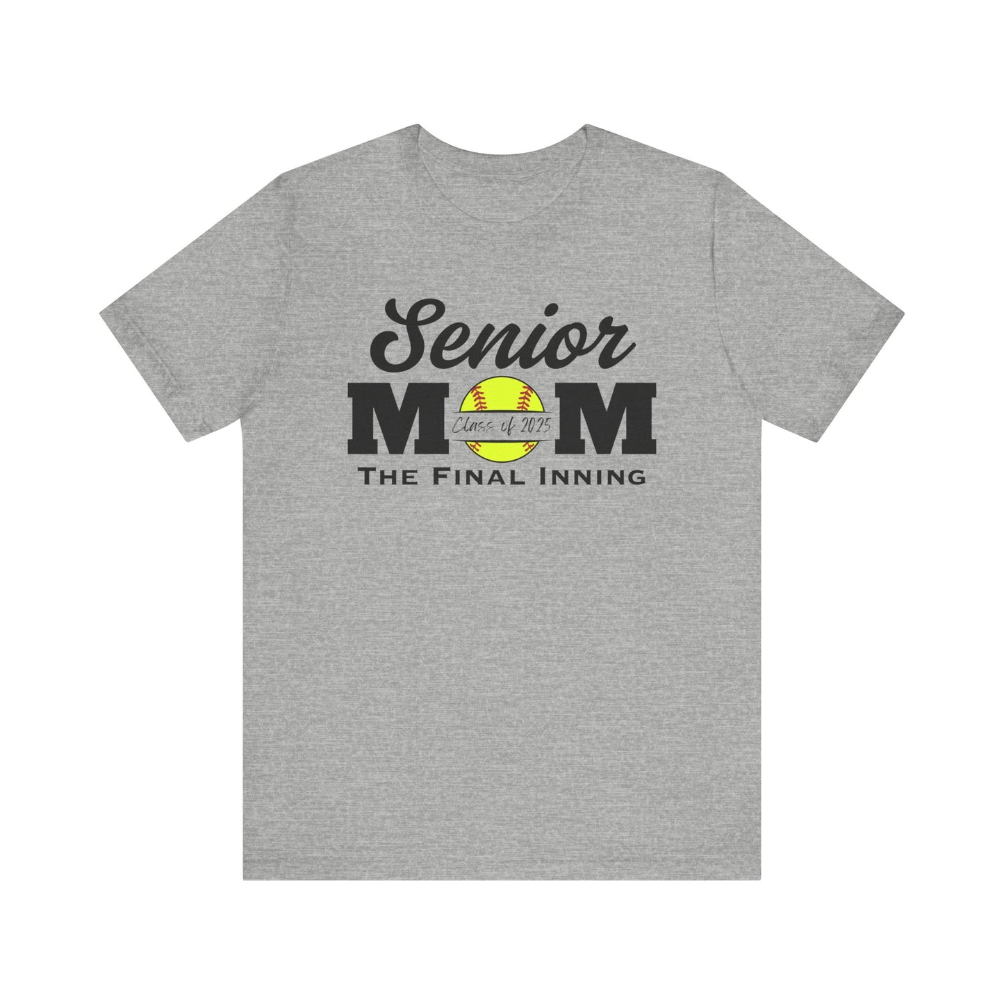 "Senior Softball Mom The Final Inning (all black)" Unisex Shirt