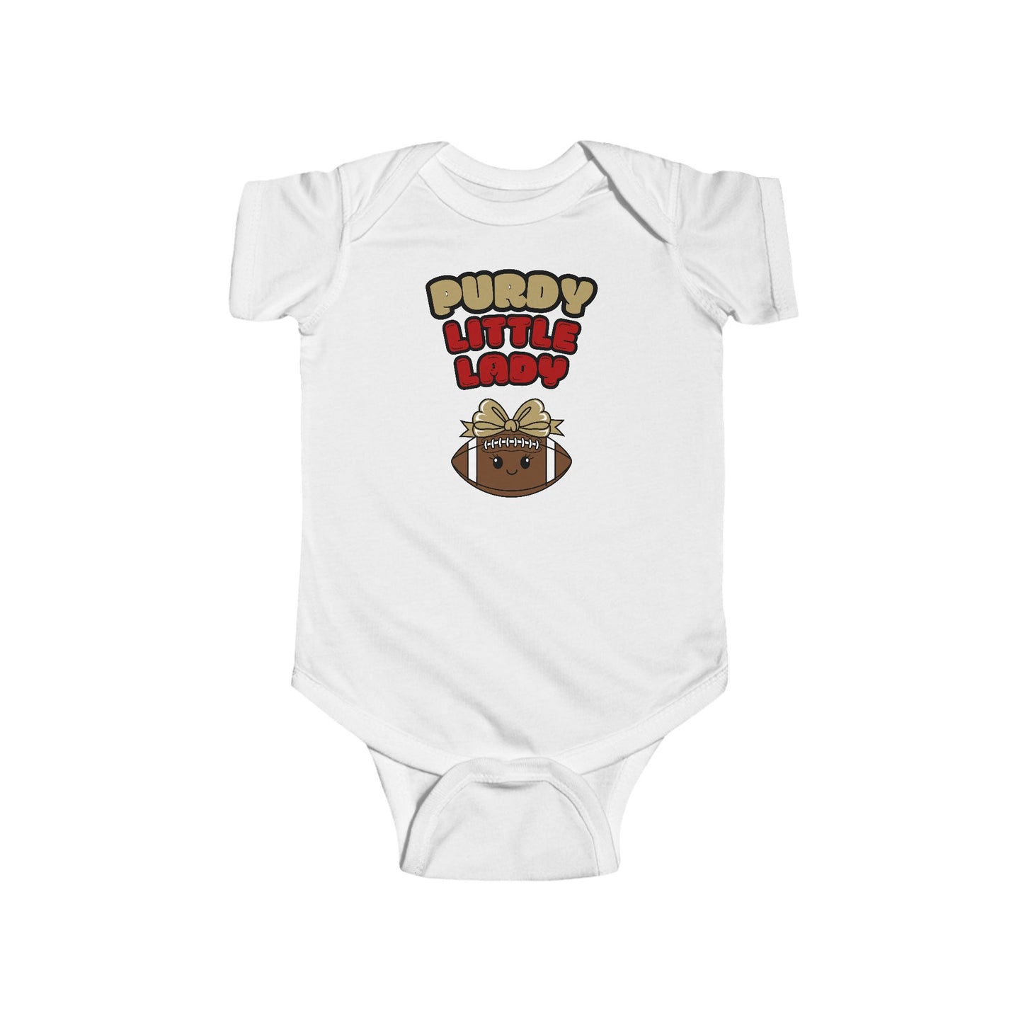 White "Purdy Little Lady" Infant Bodysuit Onesie