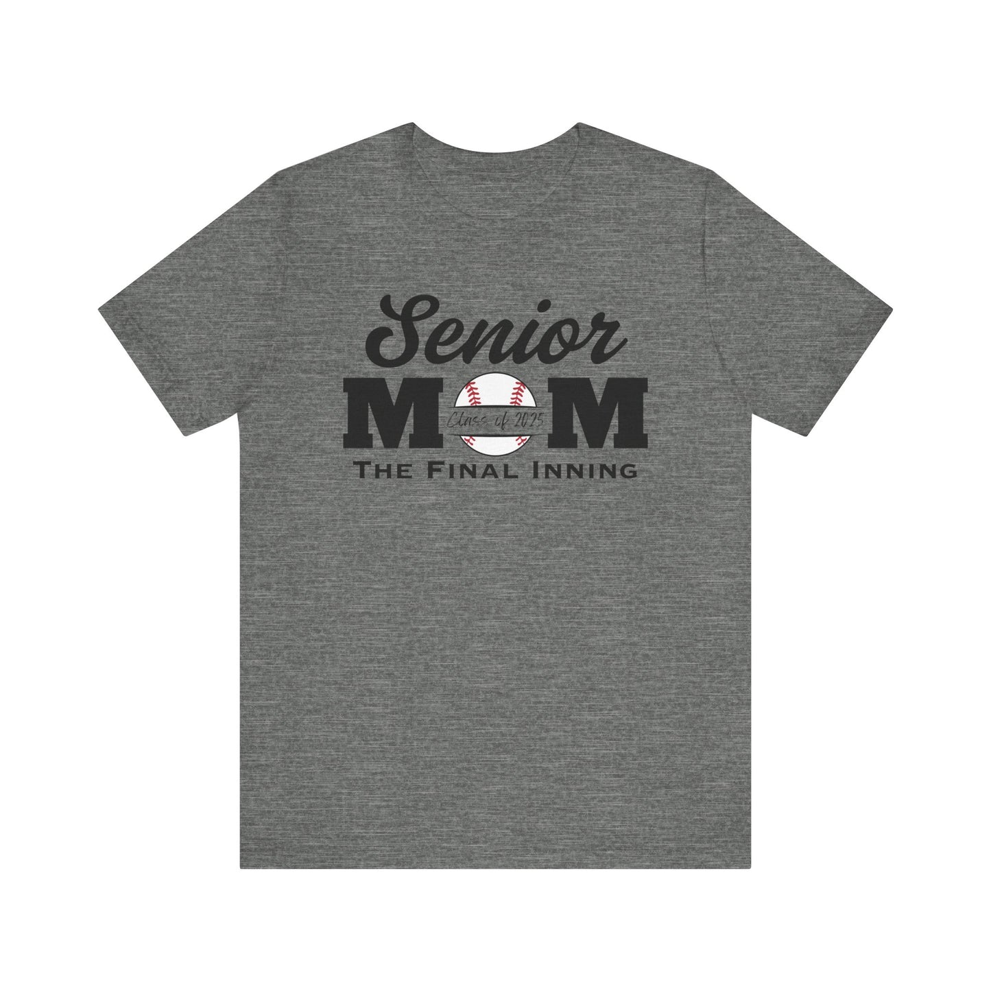 "Senior Baseball Mom The Final Inning (all black)" Unisex Shirt