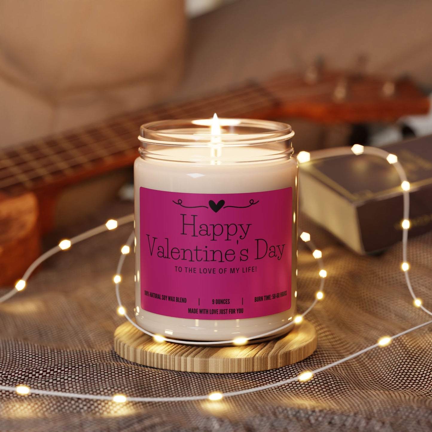 "Happy Valentine's Day to the Love of my Life!" Candle (add personalized message)
