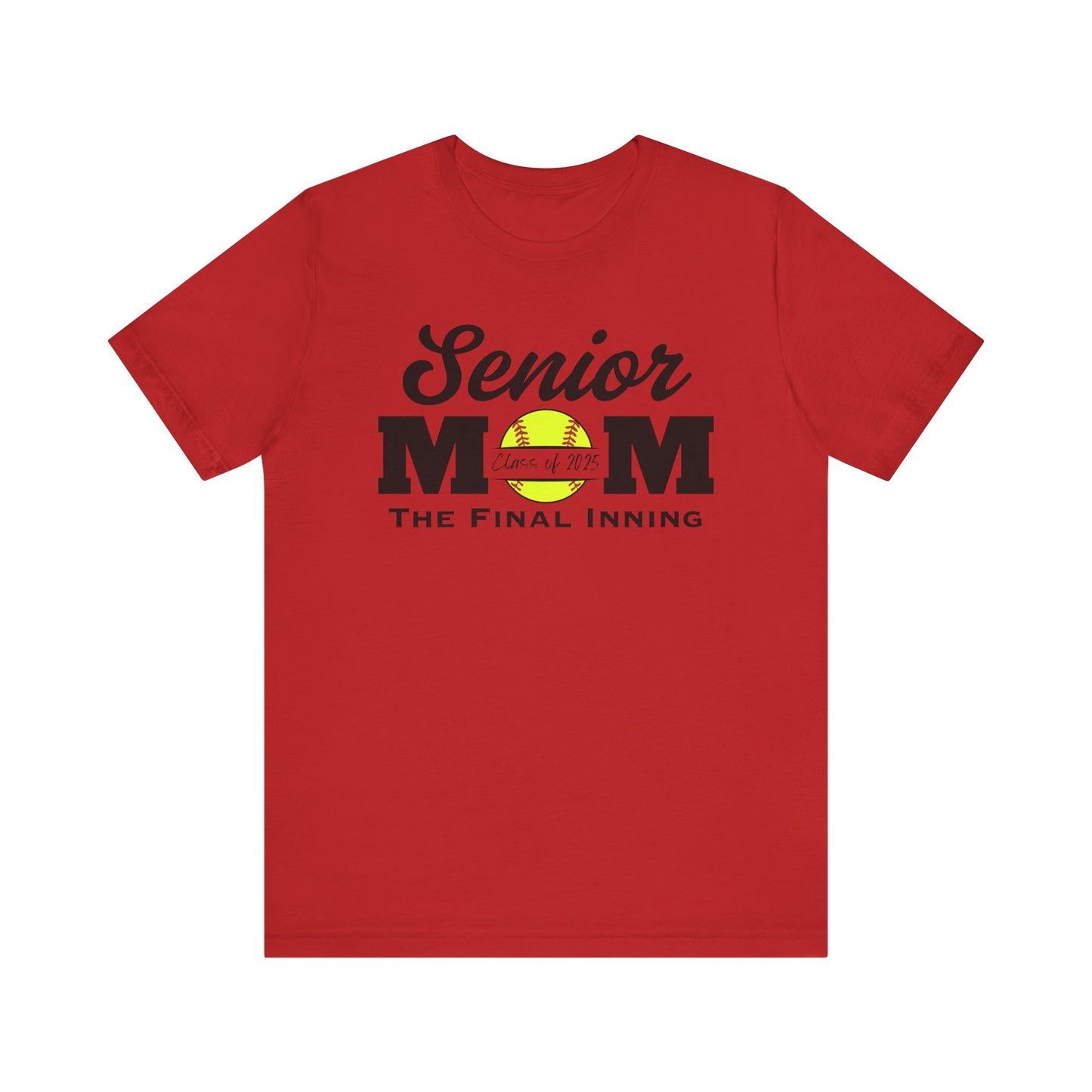 "Senior Softball Mom The Final Inning (all black)" Unisex Shirt