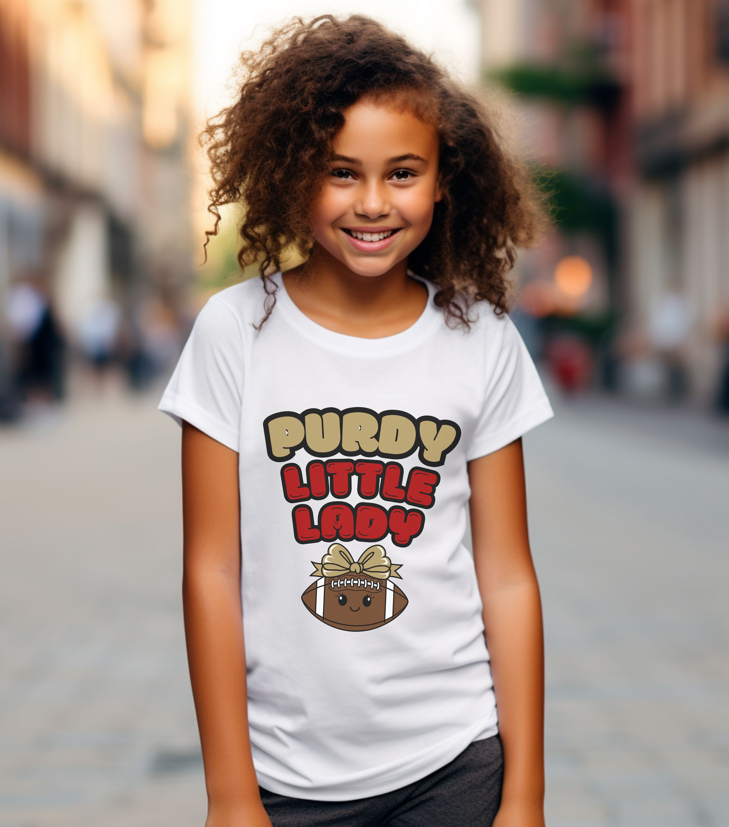 White "Purdy Little Lady" Youth Tee