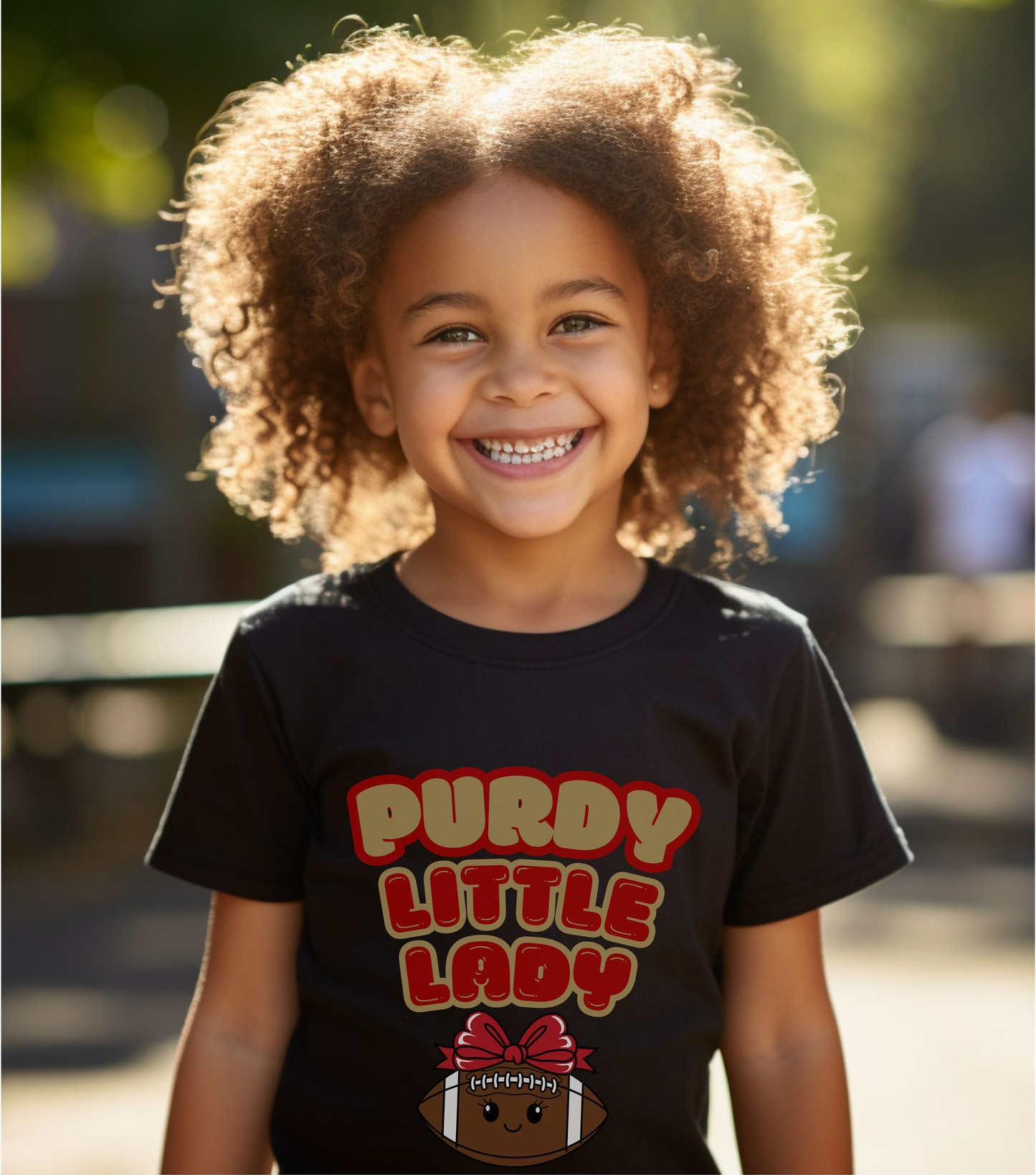 Black "Purdy Little Lady" Youth Tee