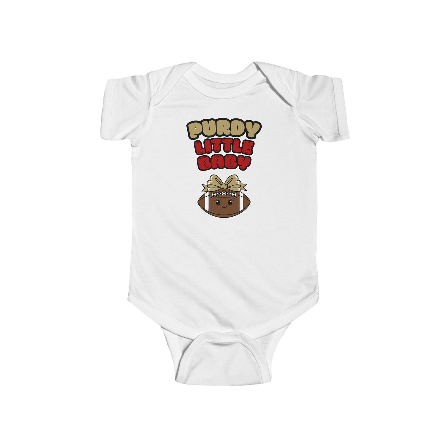White "Purdy Little Baby" Infant Bodysuit Onesie