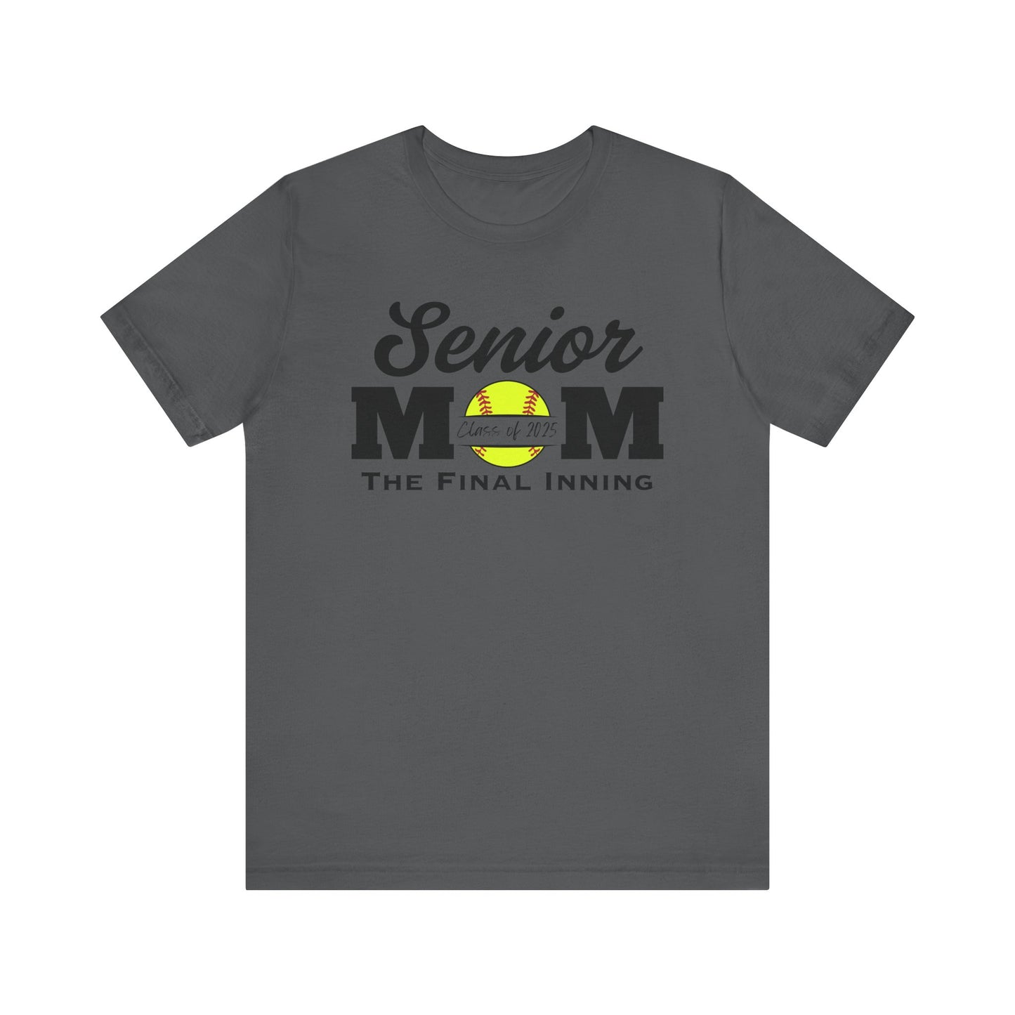 "Senior Softball Mom The Final Inning (all black)" Unisex Shirt