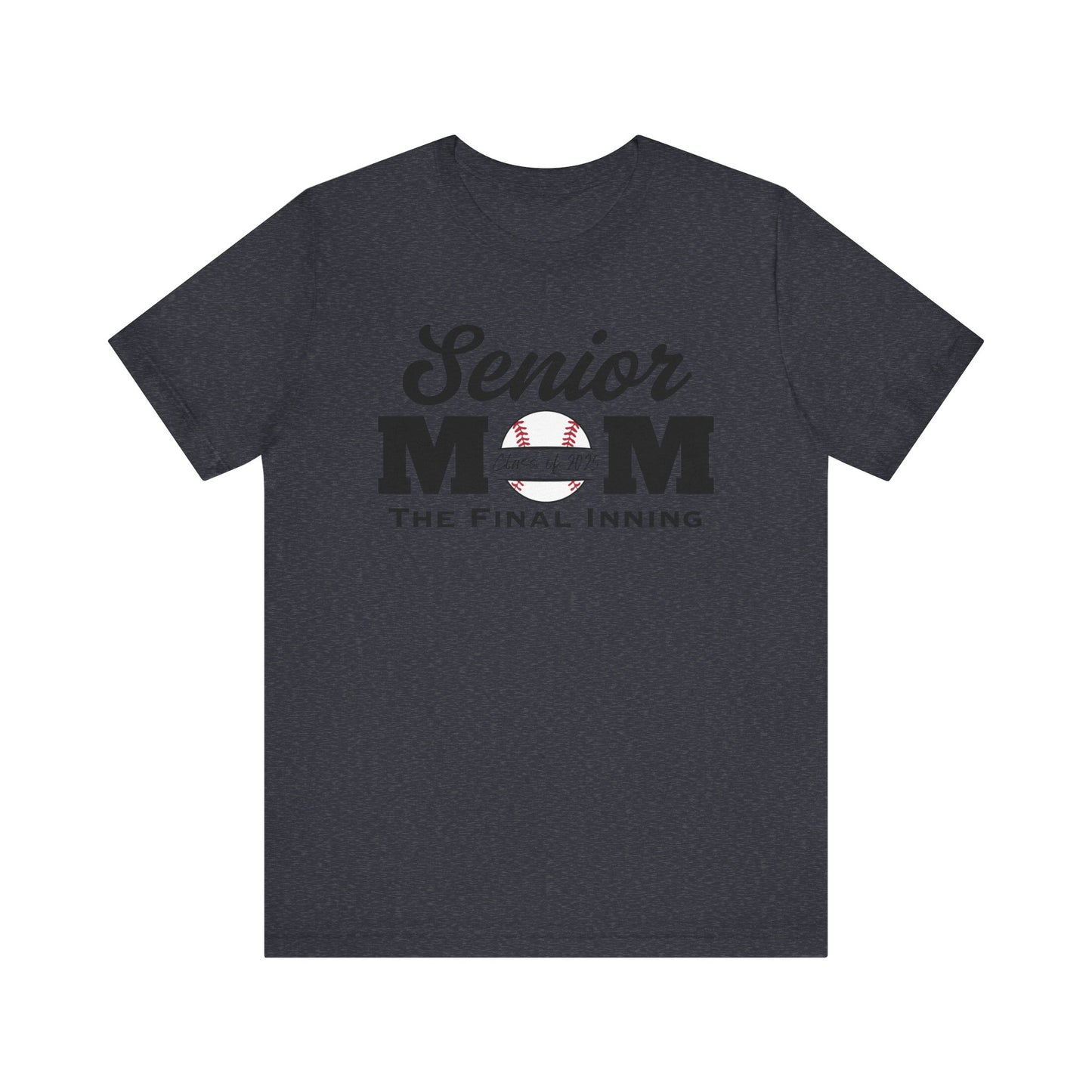 "Senior Baseball Mom The Final Inning (all black)" Unisex Shirt