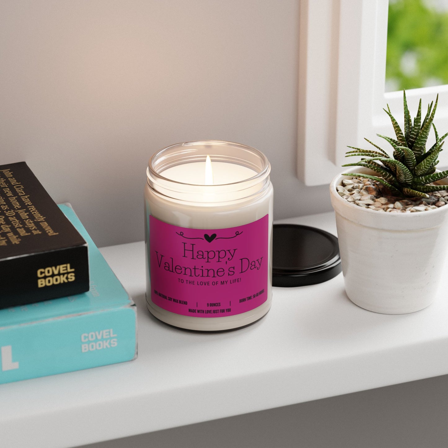 "Happy Valentine's Day to the Love of my Life!" Candle (add personalized message)
