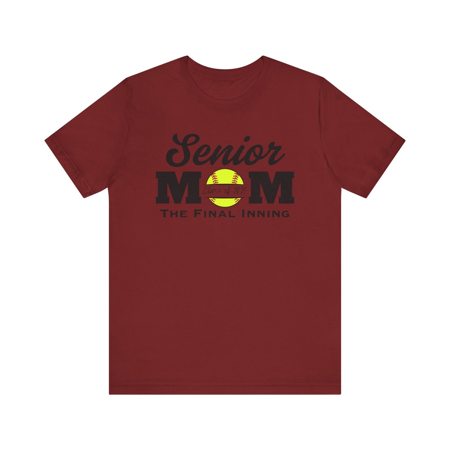 "Senior Softball Mom The Final Inning (all black)" Unisex Shirt