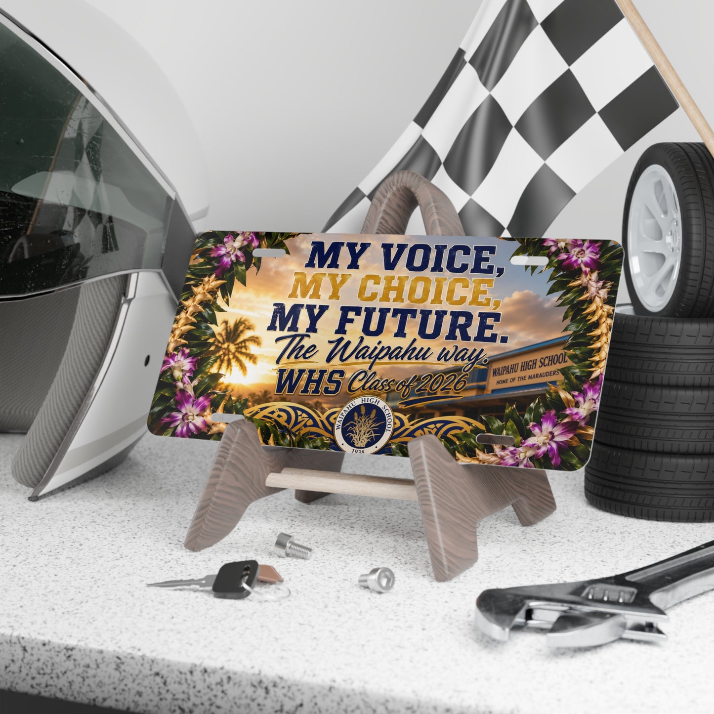 My Voice. My Choice. My Future. WHS Class of 2026 License Plate