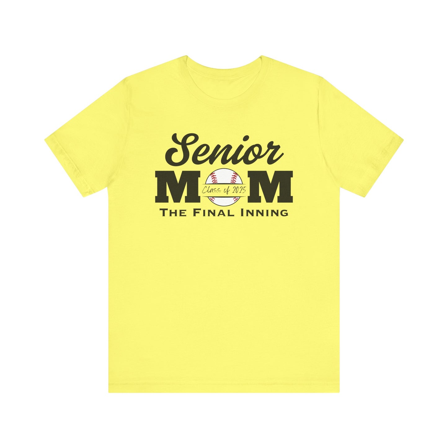 "Senior Baseball Mom The Final Inning (all black)" Unisex Shirt