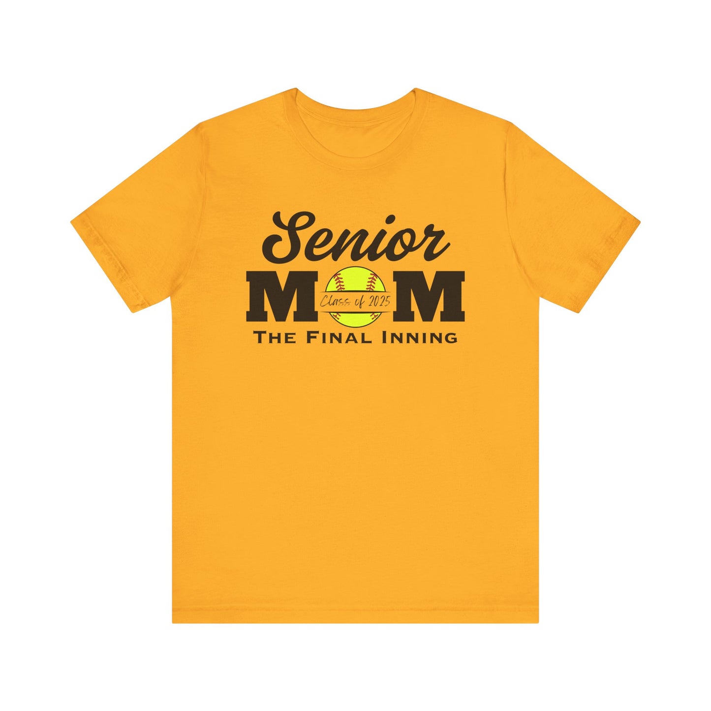 "Senior Softball Mom The Final Inning (all black)" Unisex Shirt