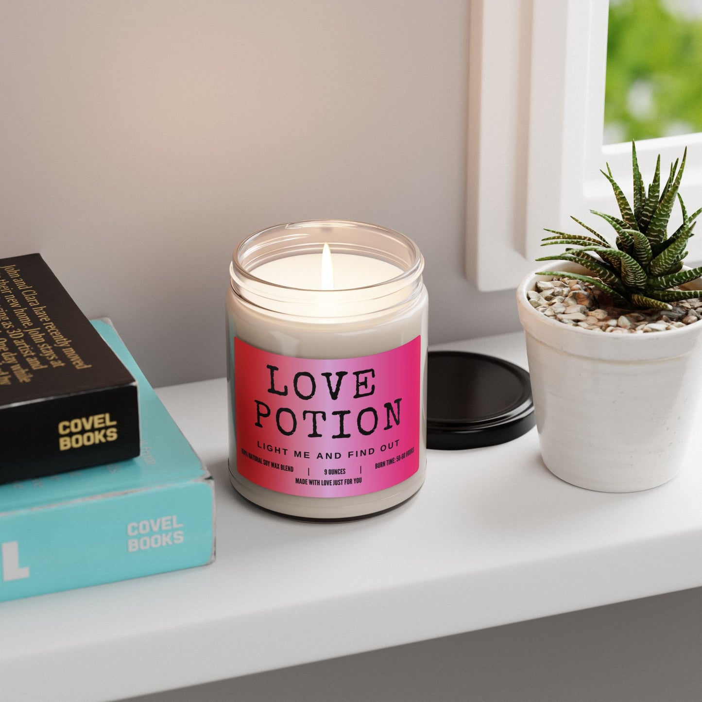"Love Potion...Light Me and Find Out" Candle