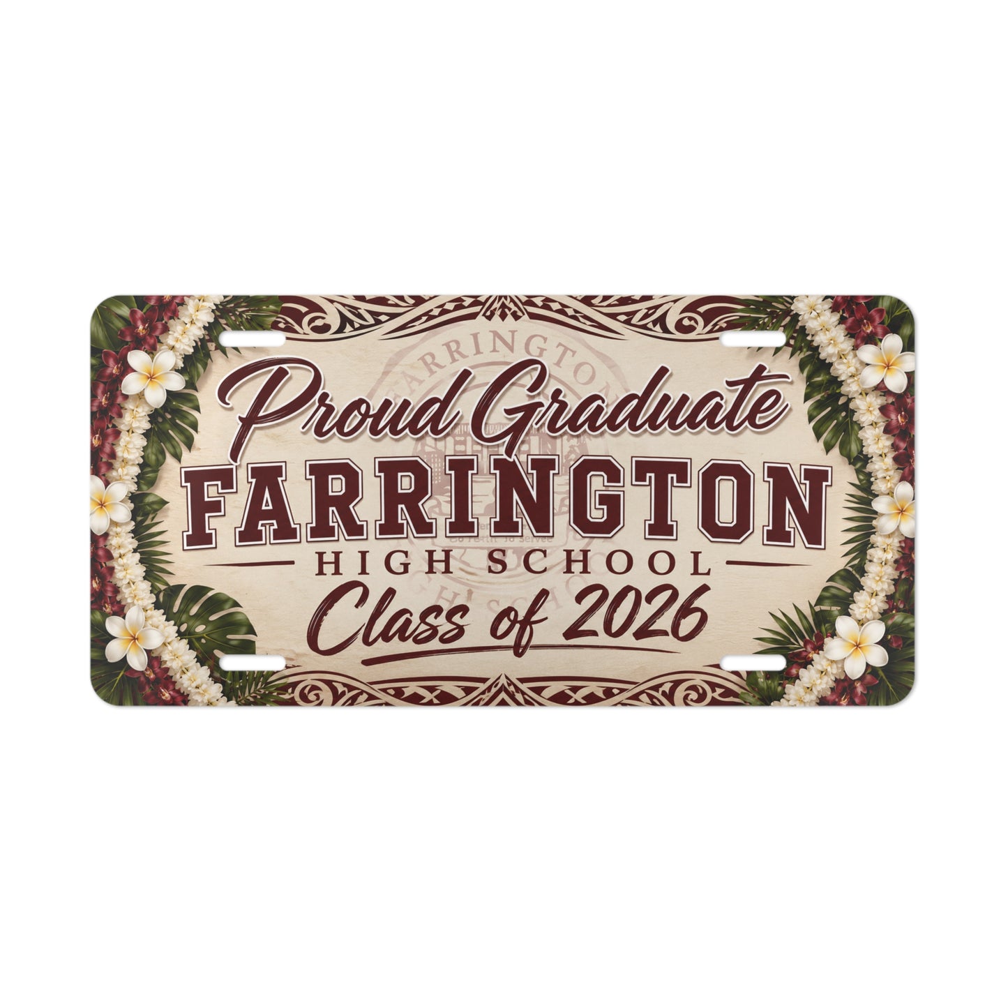 Proud Graduate Farrington High School Class of 2026 License Plate