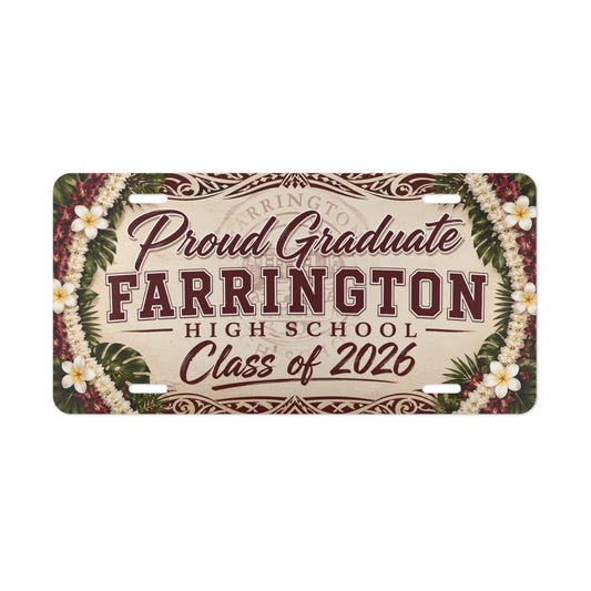 Proud Graduate Farrington High School Class of 2026 License Plate