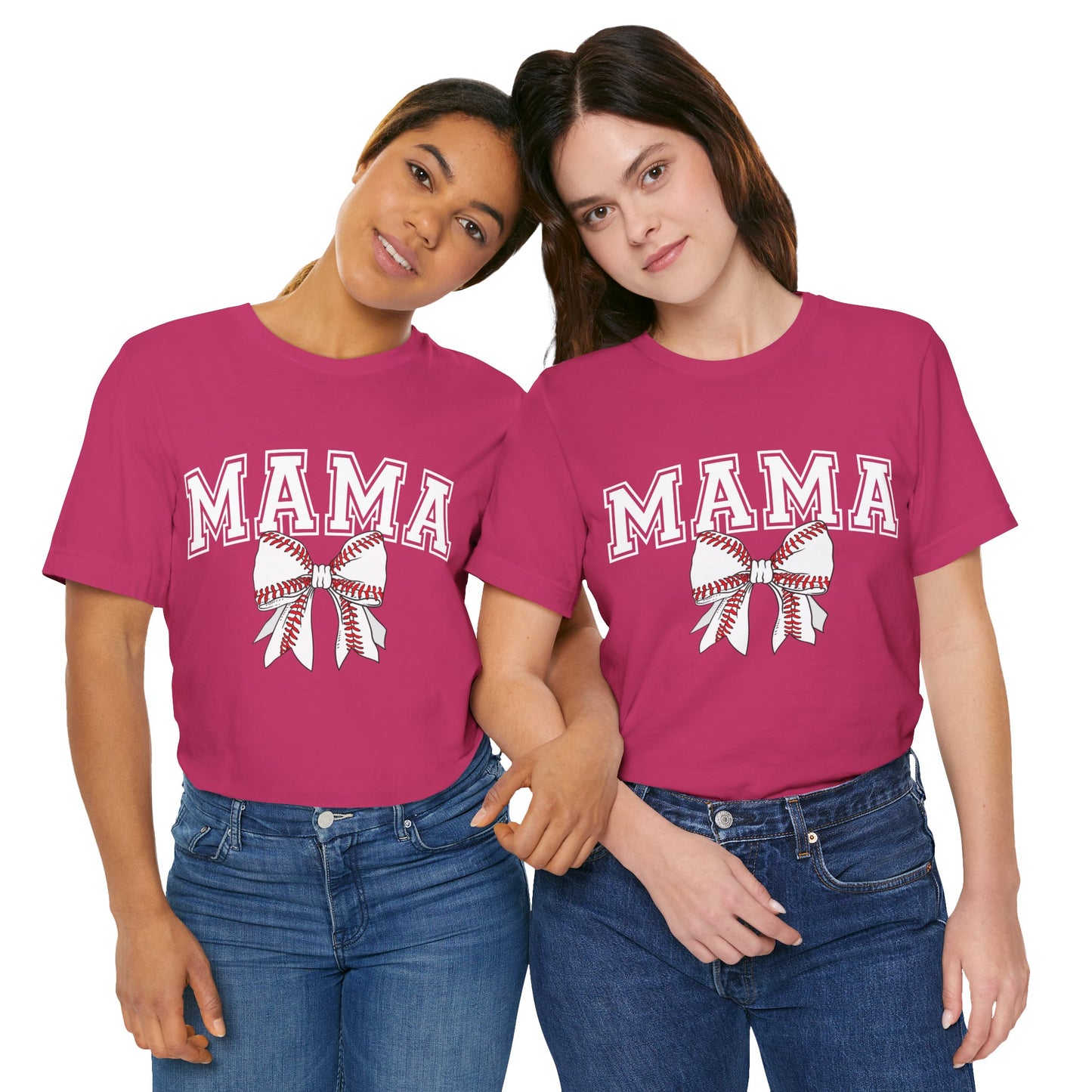 "Mama with Baseball Bow" Unisex Shirt