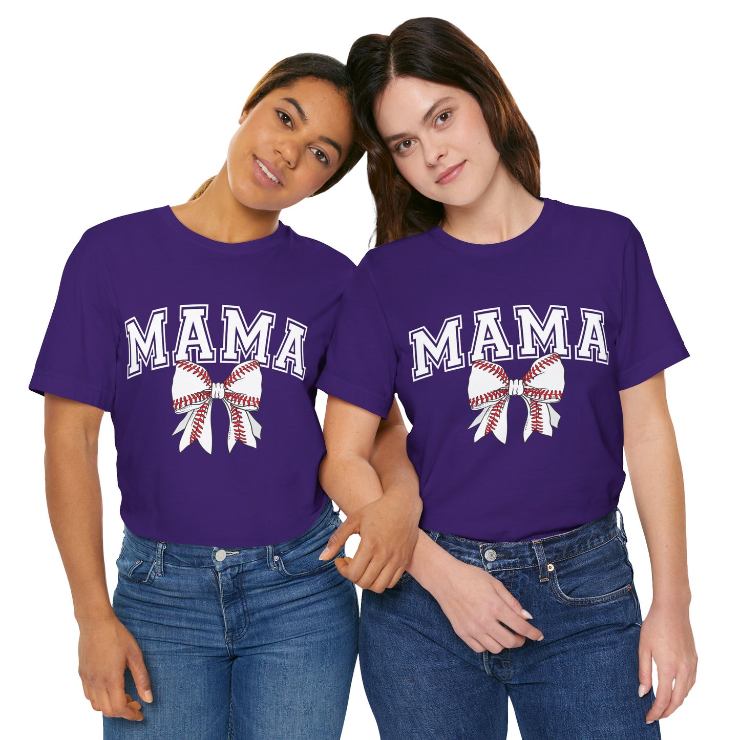 "Mama with Baseball Bow" Unisex Shirt