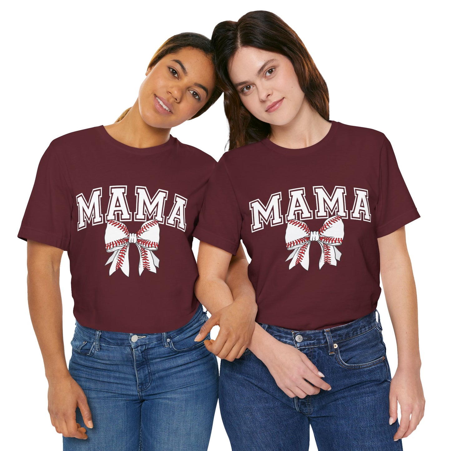 "Mama with Baseball Bow" Unisex Shirt