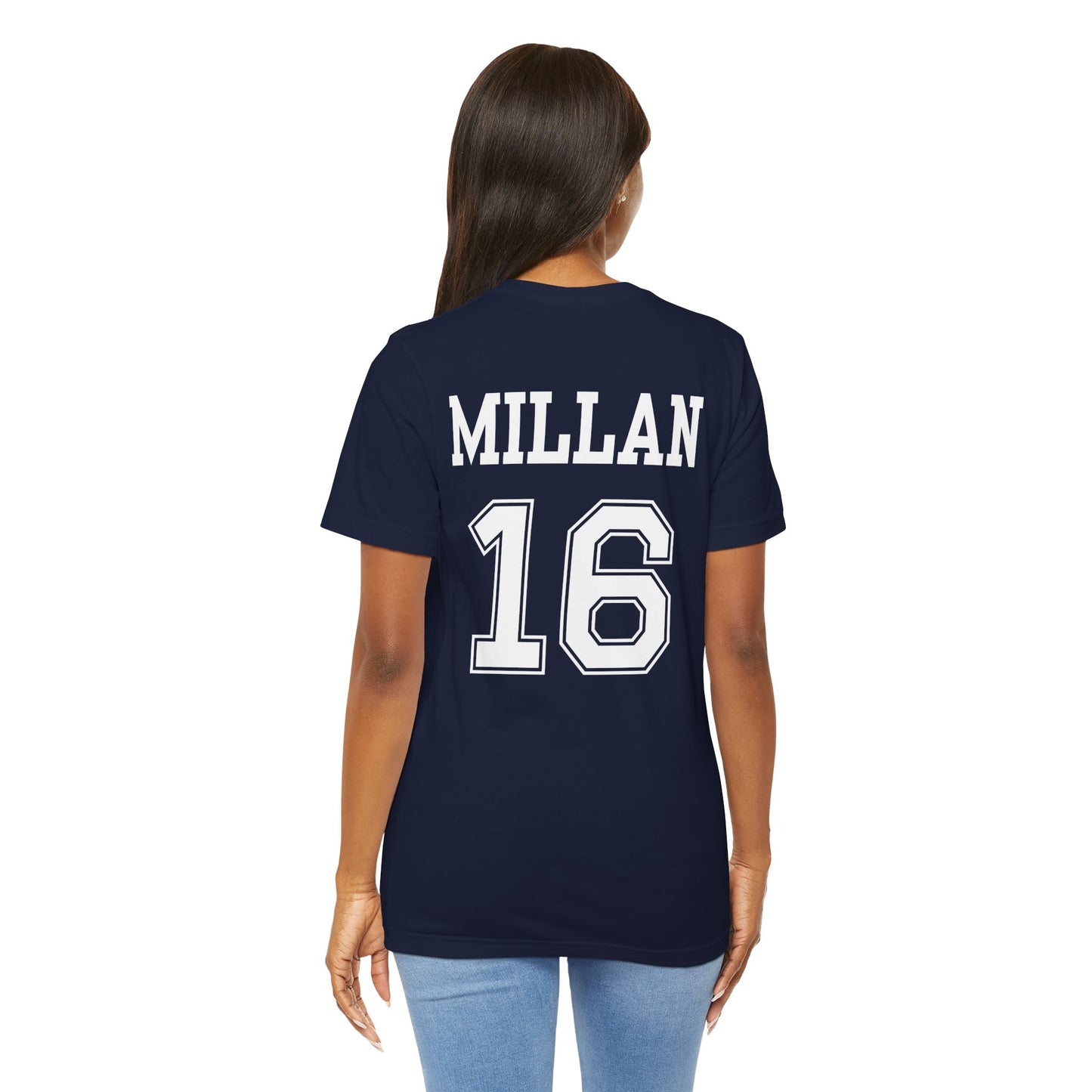 Personalized for Caleb "Trojans" (Team/Logo + First/Last Name + Number on back)