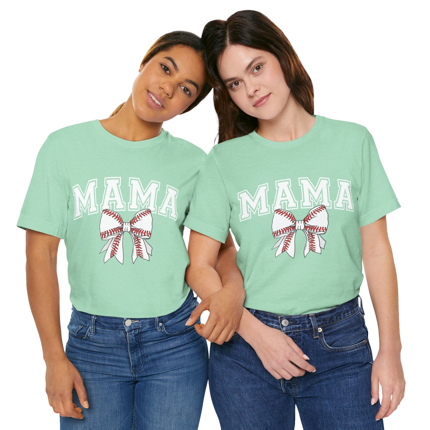 "Mama with Baseball Bow" Unisex Shirt