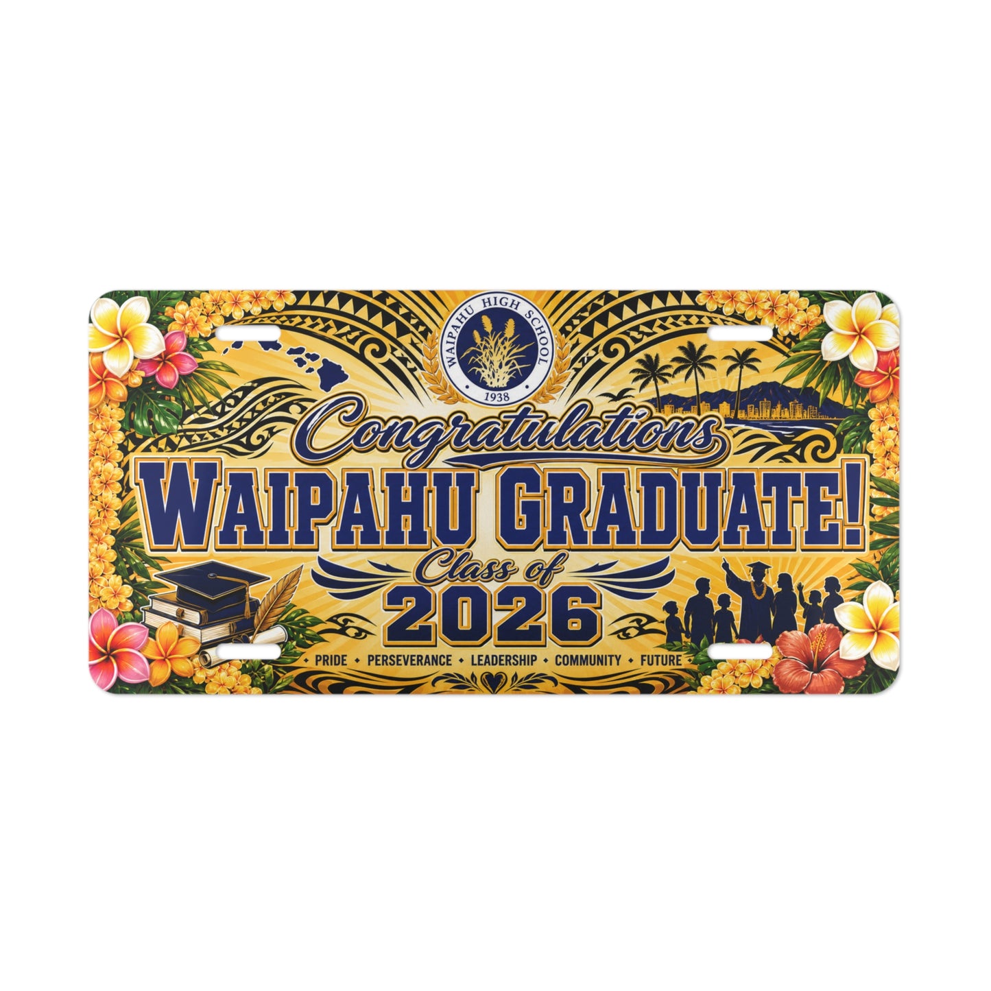 Congratulations Waipahu Graduate License Plate