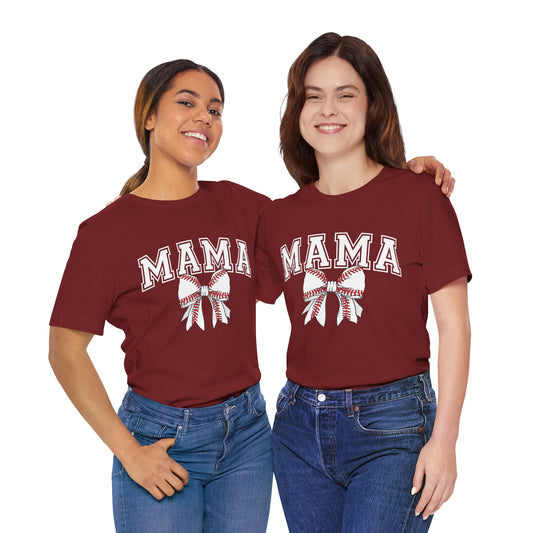 "Mama with Baseball Bow" Unisex Shirt
