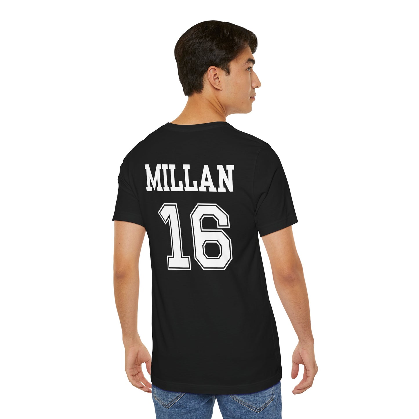 Personalized for Caleb "Trojans" (Team/Logo + First/Last Name + Number on back)