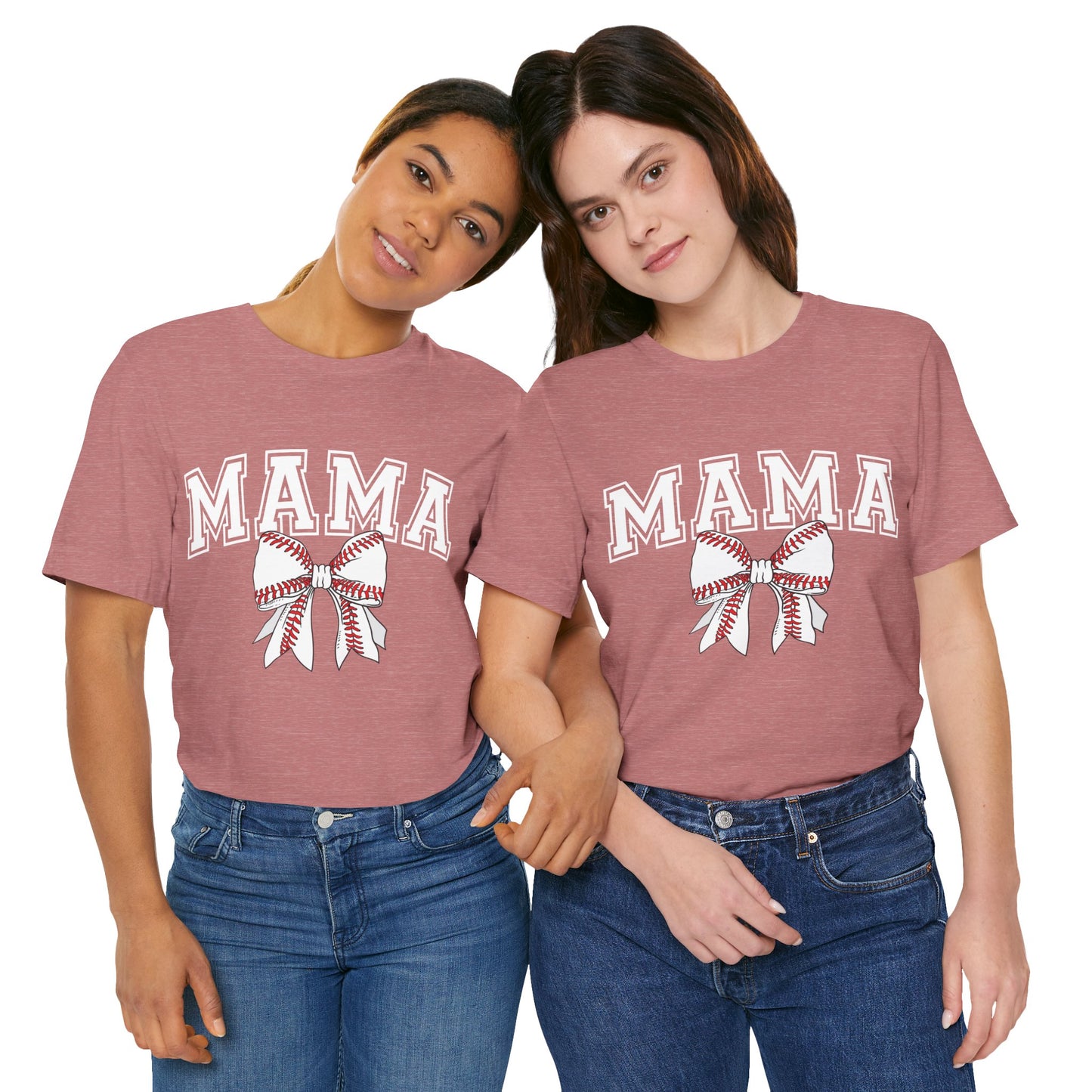 "Mama with Baseball Bow" Unisex Shirt