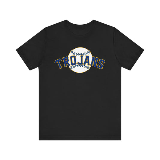 Personalized for Caleb "Trojans" (Team/Logo + First/Last Name + Number on back)