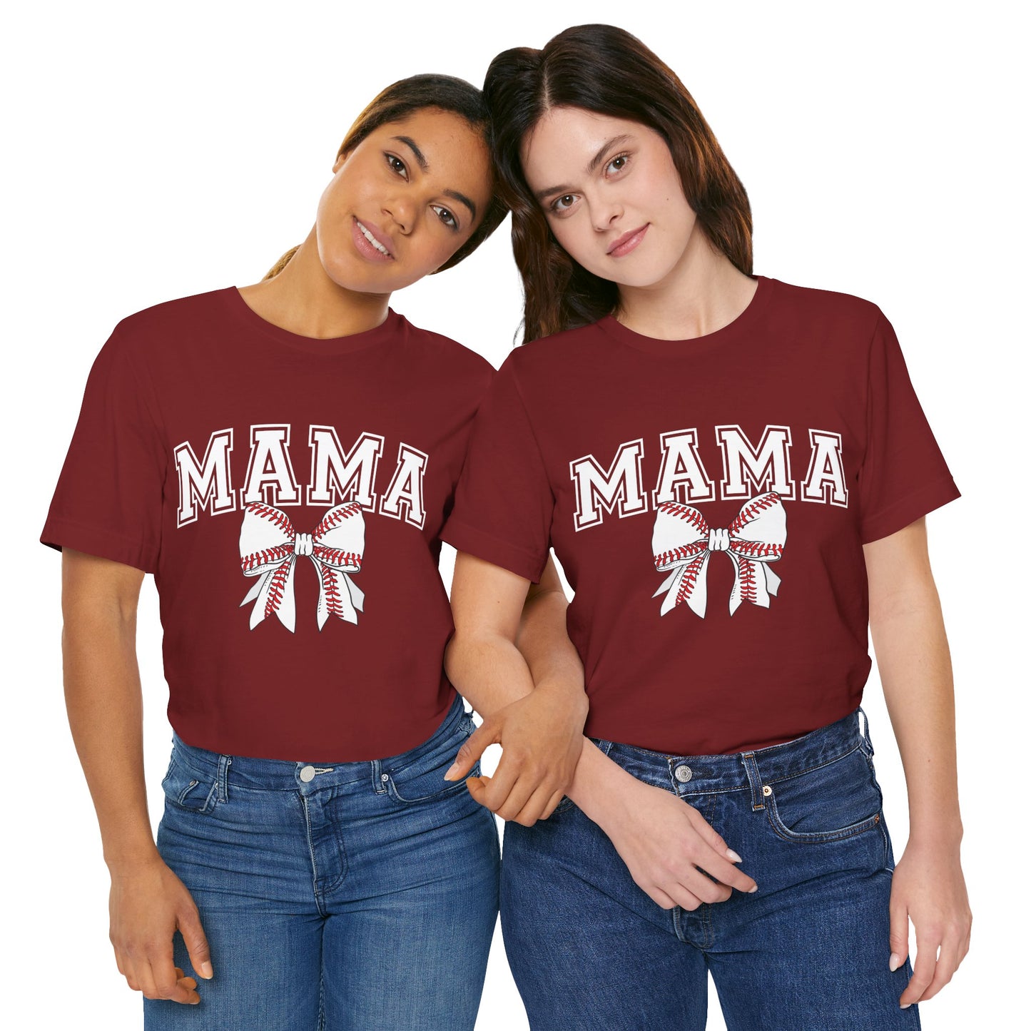 "Mama with Baseball Bow" Unisex Shirt