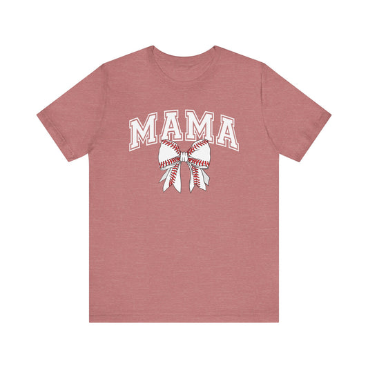 "Mama with Baseball Bow" Unisex Shirt