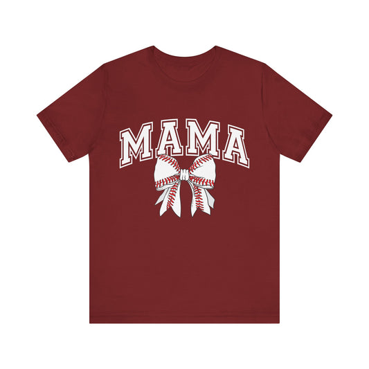 "Mama with Baseball Bow" Unisex Shirt