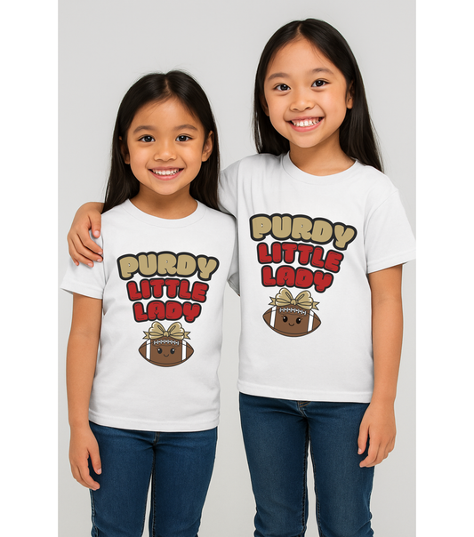 White "Purdy Little Lady" Youth Tee