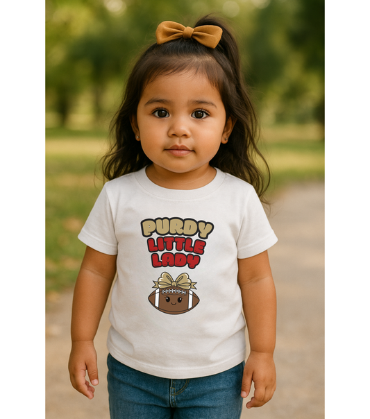 White "Purdy Little Lady" Infant Tee