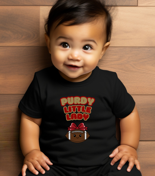 Black "Purdy Little Lady" Infant Tee