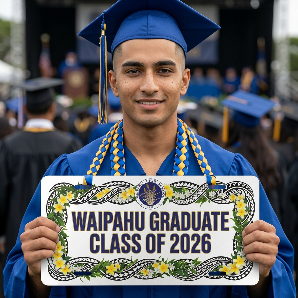 Waipahu Graduate Class of 2026 License Plate