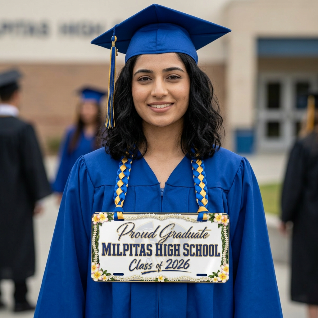 Proud Graduate Milpitas High School Class of 2026 License Plate