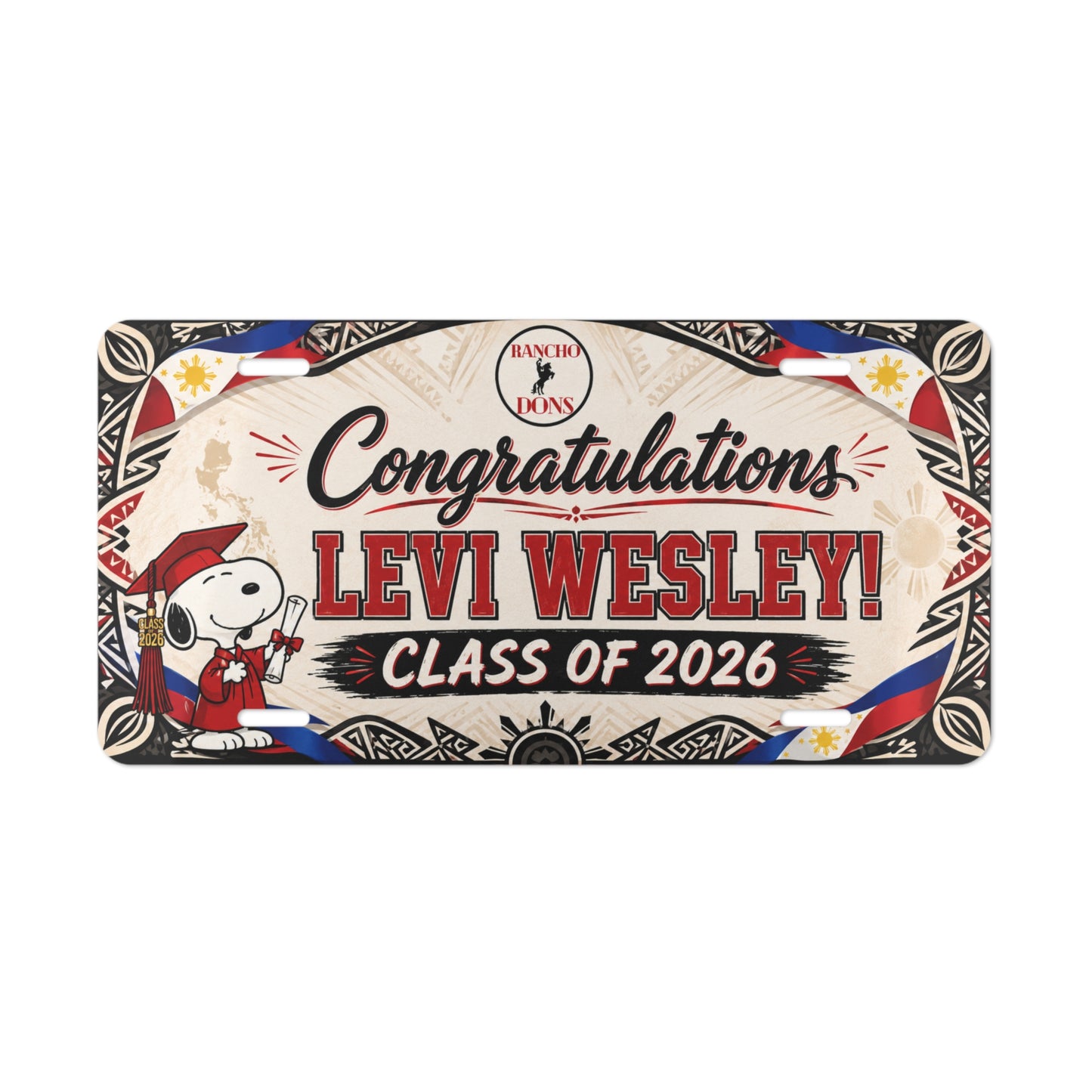 Customized License Plate for Levi 1
