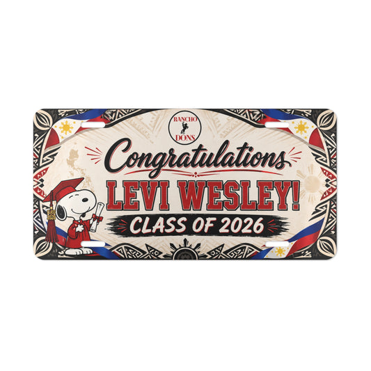 Customized License Plate for Levi 1