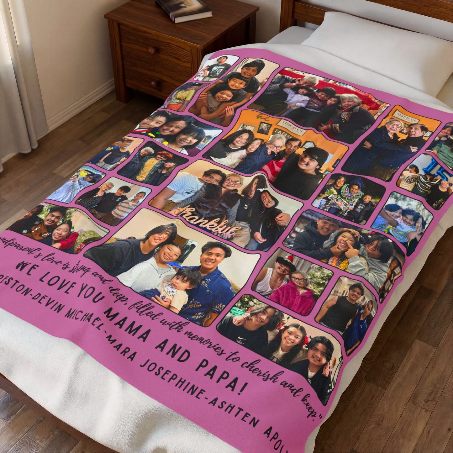 Personalized Collage Blanket for Mama T (60" x80")