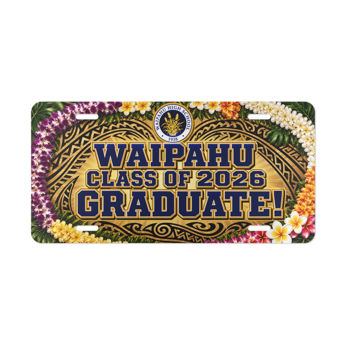 Waipahu Class of 2026 Graduate License Plate