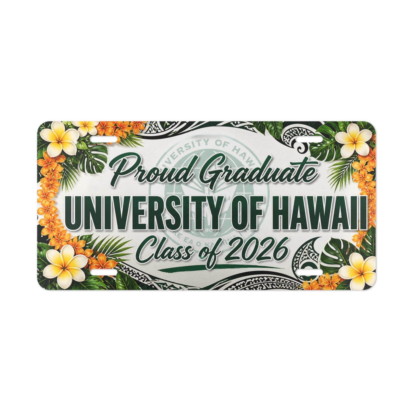 Proud Graduate University of Hawaii Class of 2026 License Plate